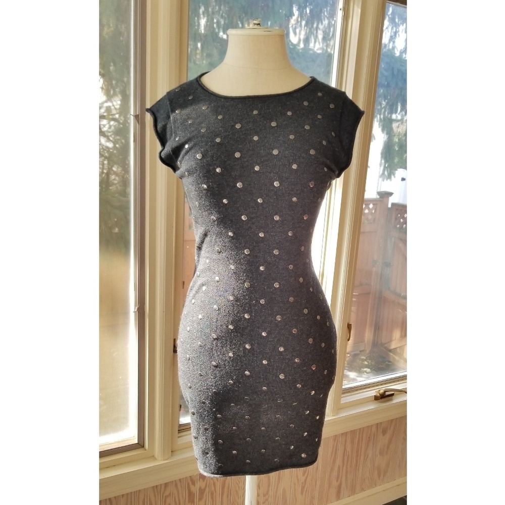 Alice + Olivia Knit Body Con Studded Dress